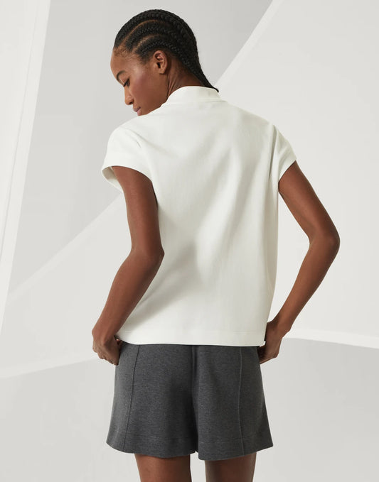 Techno cotton piqué polo shirt with logo