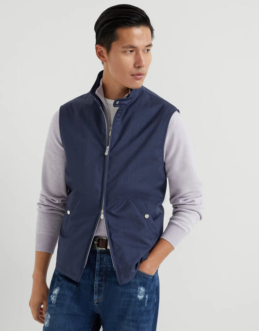Bonded virgin wool fresco vest with Thermore® padding