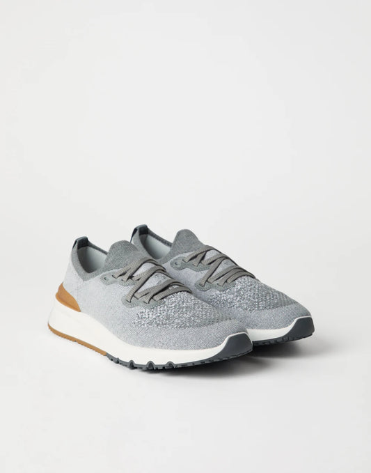 Cotton chiné knit runners