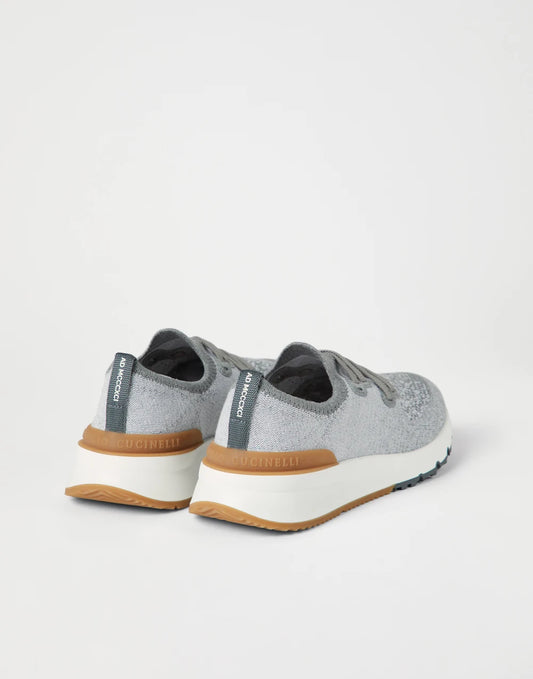 Cotton chiné knit runners