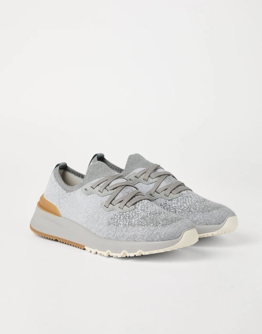 Cotton chiné knit runners