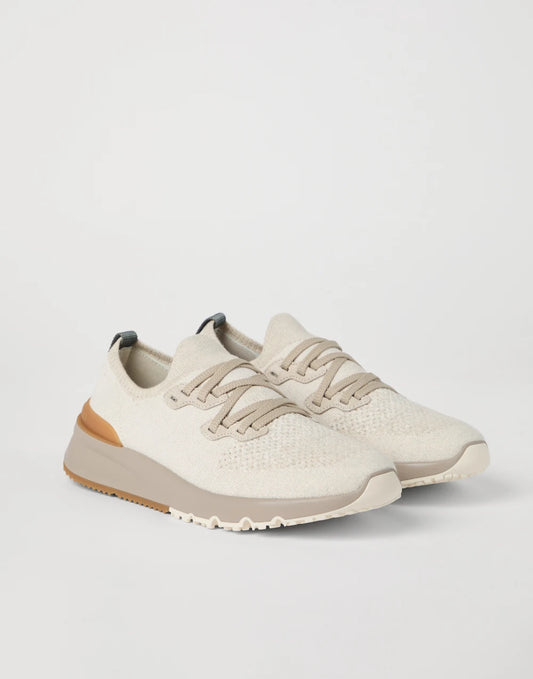 Cotton chiné knit runners