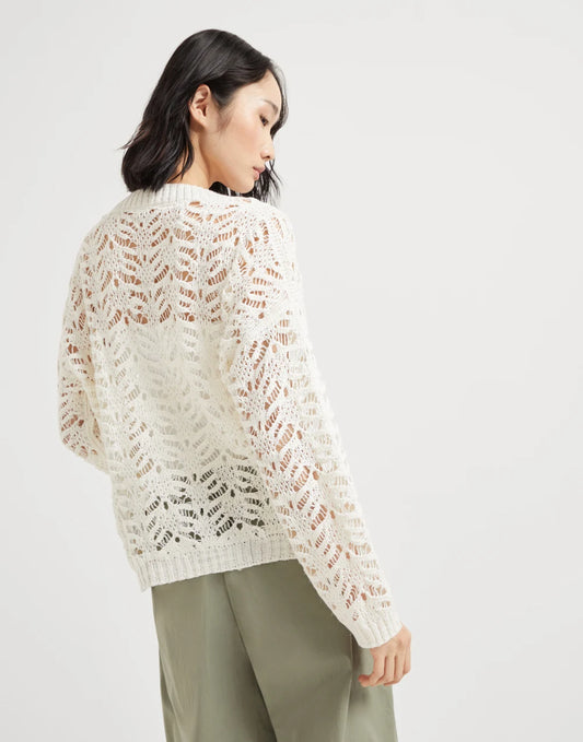 Foliage lace sweater in linen and silk Diamond yarn