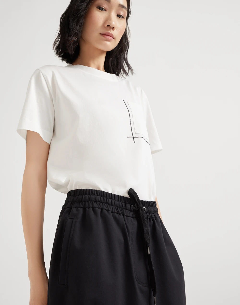 Couture interlock track trousers