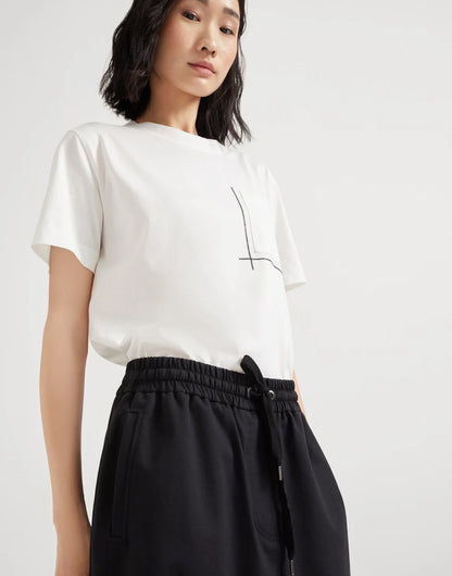 Couture interlock track trousers