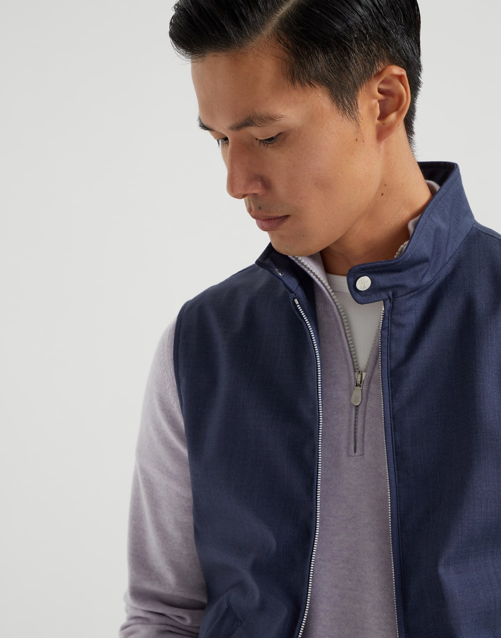 Bonded virgin wool fresco vest with Thermore® padding