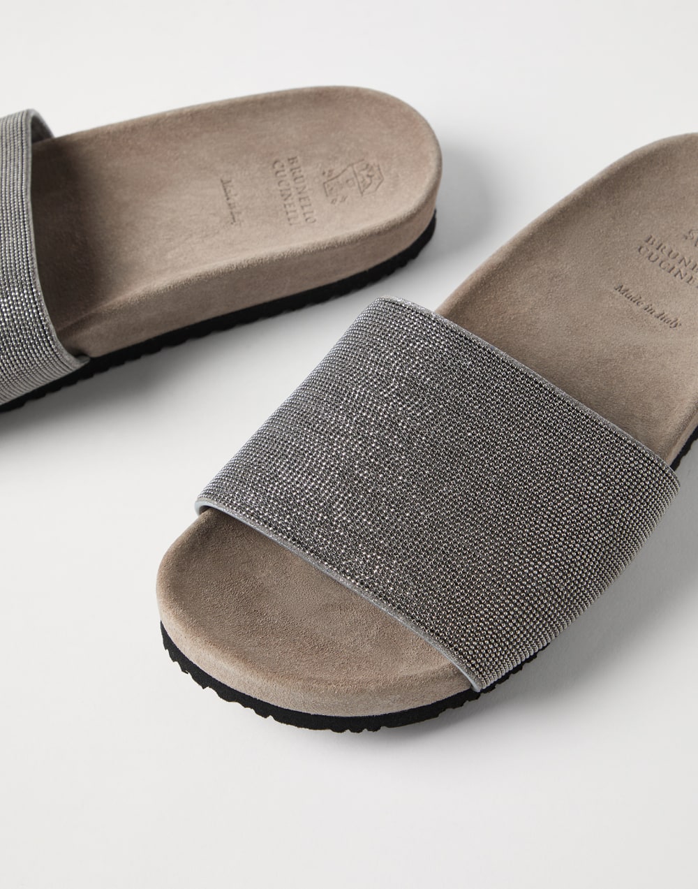 Precious slides in suede
