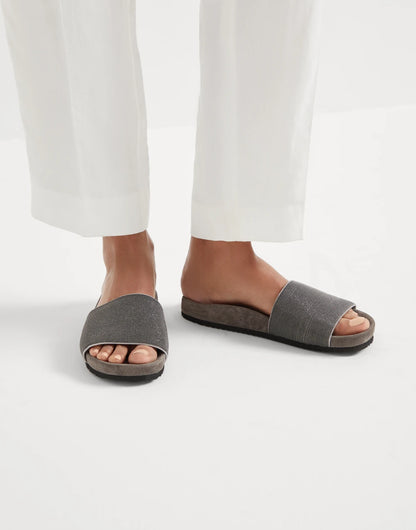 Precious slides in suede