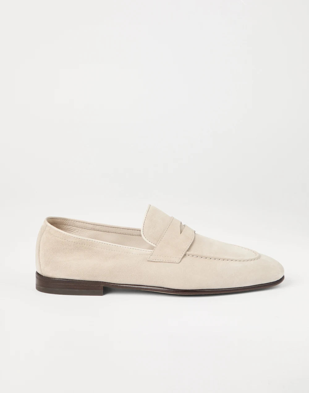Suede soft penny loafers