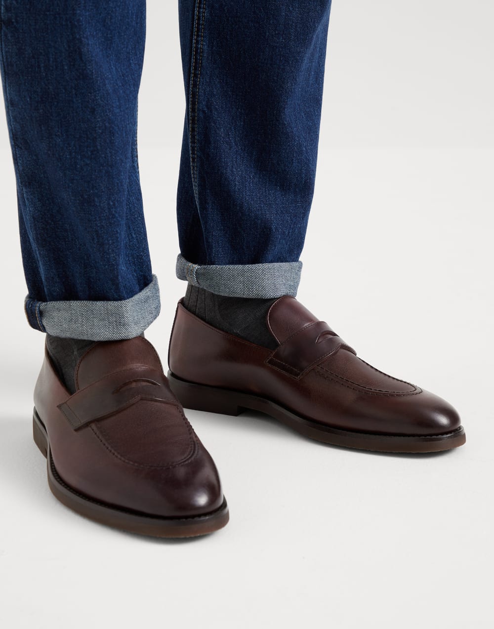 Calfskin penny loafers