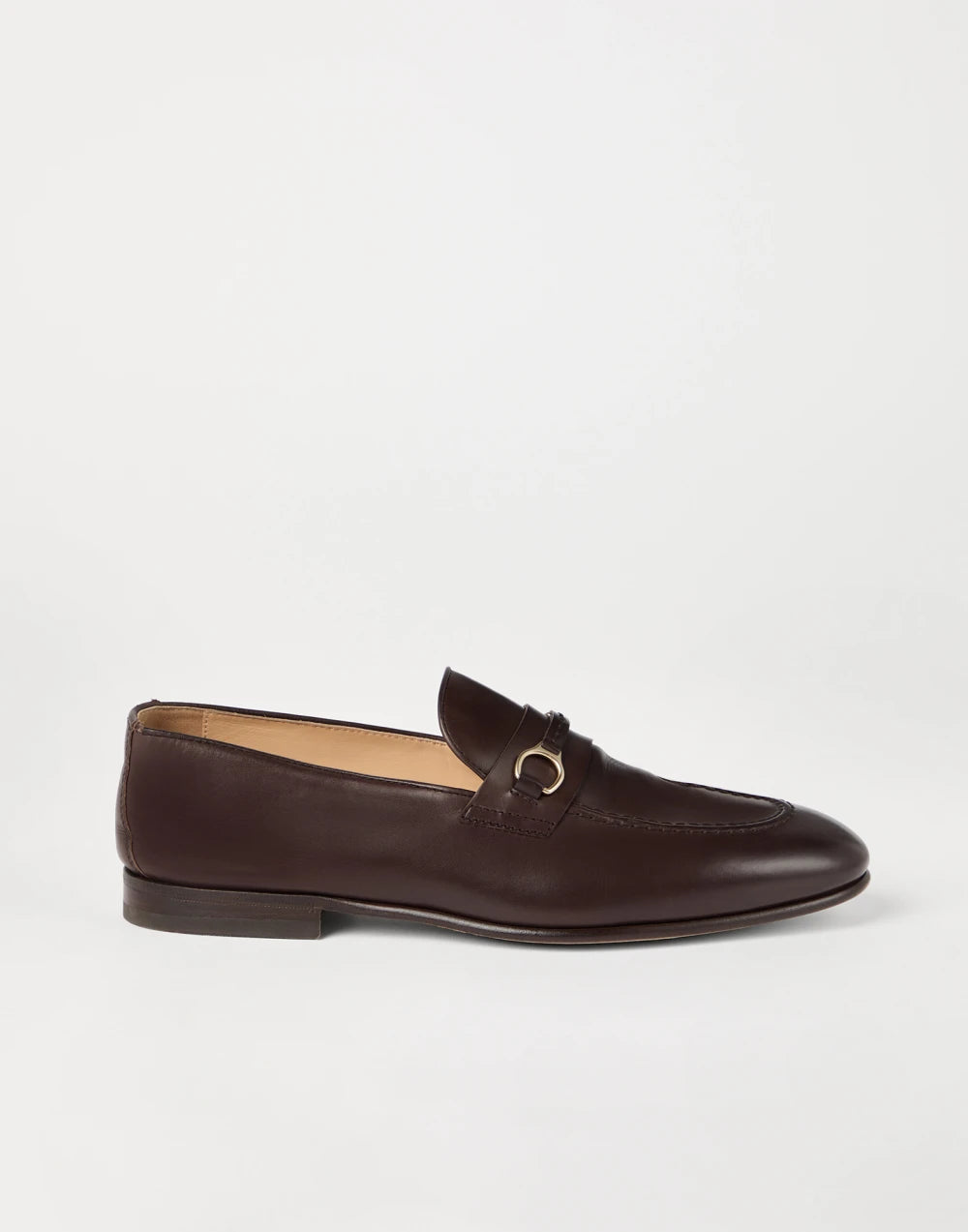 Soft waxed calfskin loafers with bit detail