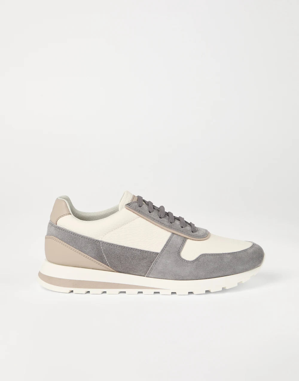 Washed suede and calfskin runners