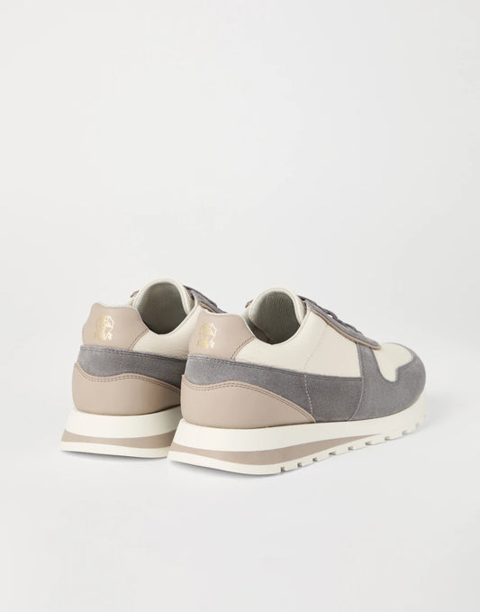 Washed suede and calfskin runners