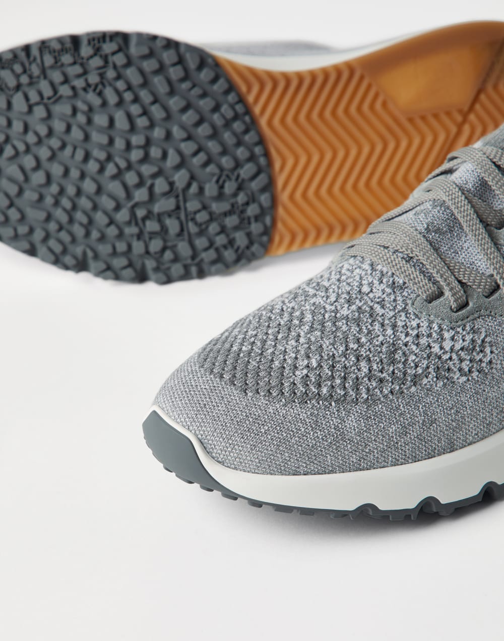 Cotton chiné knit runners