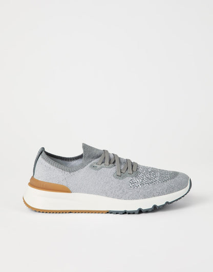 Cotton chiné knit runners