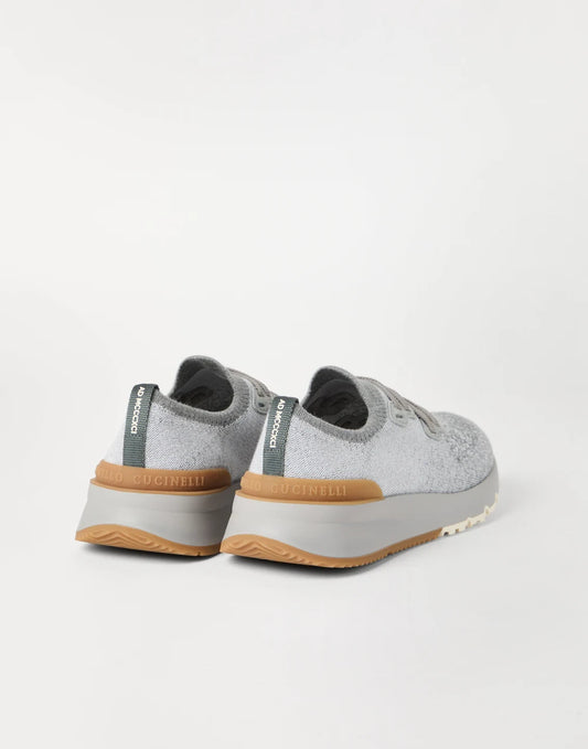 Cotton chiné knit runners