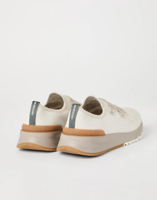 Cotton chiné knit runners